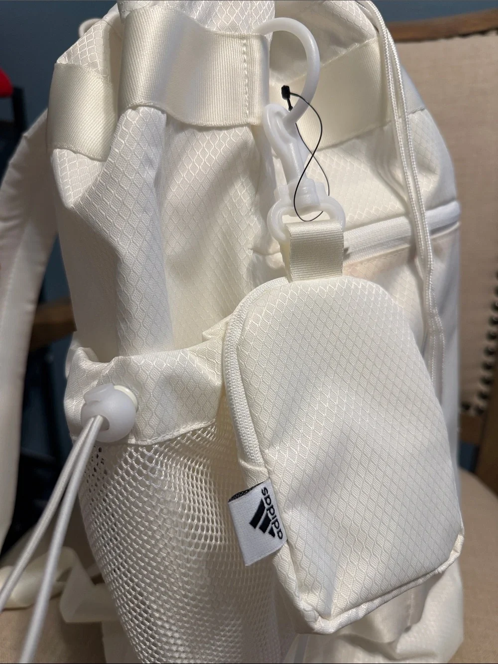 adidas Drawstring Bucket Backpack with Detachable Pouch